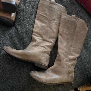 Frye Women's Taupe Leather Knee High Boots